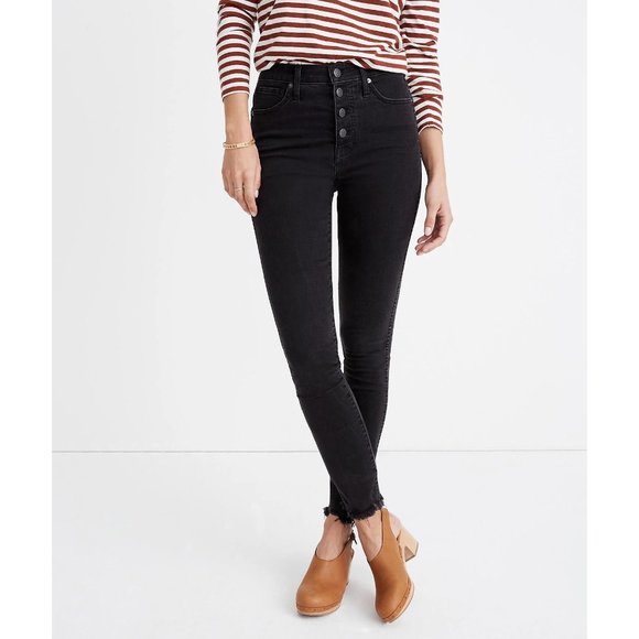 Madewell Denim - Madewell 10" High Rise Skinny Jeans in Berkeley Black 29P